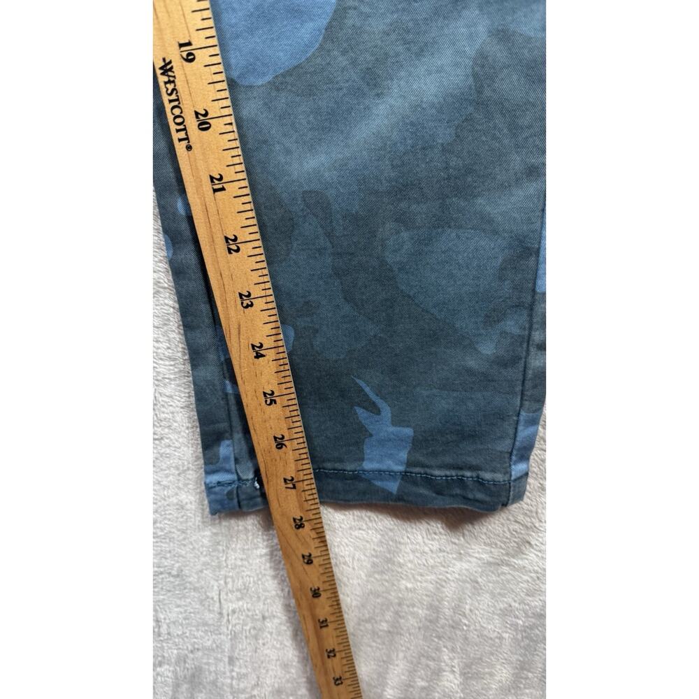 Current Elliott NEW The Bayonette Cargo Pant Jean Women 26 Blue Storm Camo Ankle - Picture 11 of 13